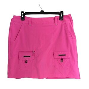 Jamie Sadock Hot Pink Side Zip Skort With Side Pockets Size 8